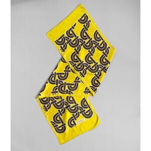 Vintage 70s GIVENCHY Silk Signed Scarf Large Rectangle Geometric Art Deco Print
